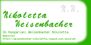 nikoletta weisenbacher business card